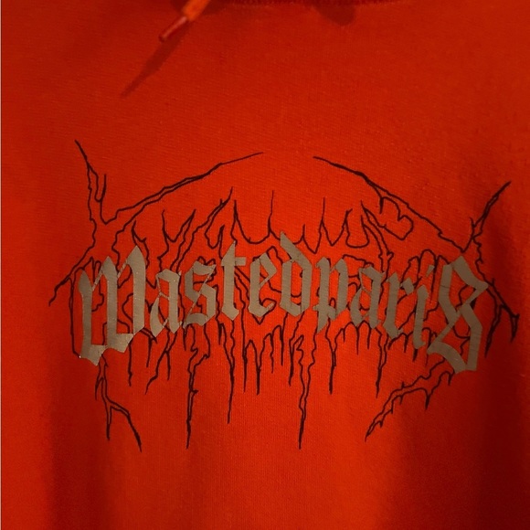 Wasted Paris S.012 I heard the thunder but there is no rain RED  Hoodie - Picture 2 of 3